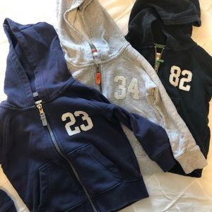 3 carters sweatshirts with hoods